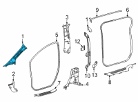 OEM Toyota Sienna Windshield Pillar Trim Diagram - 62211-08110-B0