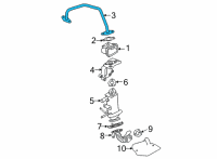 OEM 2022 Nissan Altima EGR Tube Stud Diagram - 14725-6CA0A