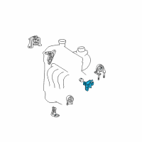 OEM Scion xA Rear Mount Bracket Diagram - 12321-21150