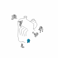 OEM 2005 Scion xA Side Mount Diagram - 12372-23050