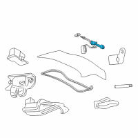 OEM 2000 Chevrolet Monte Carlo Cylinder Kit, Rear Compartment Lid Lock (Uncoded) Diagram - 88955982