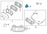 OEM 2022 Kia Seltos Button Start Swtich Assembly Diagram - 93500Q5000