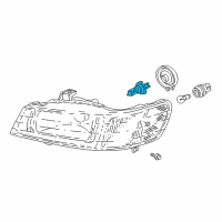 OEM 1993 Honda Civic Bulb, Headlight (Hb2) Diagram - 33111-SR3-A01