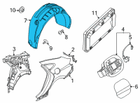 OEM 2022 Kia K5 Guard Assembly-Rear WHEE Diagram - 86822L3000