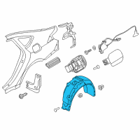 OEM 2015 Hyundai Genesis Rear Wheel Guard Assembly, Right Diagram - 86822-B1000