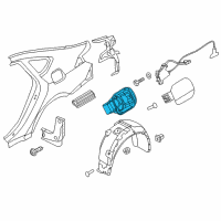 OEM 2016 Hyundai Genesis Housing-Fuel Filler Door Diagram - 81595-B1001