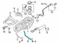 OEM Ford Explorer Tank Strap Diagram - L1MZ-9054-D