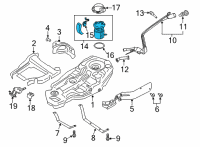 OEM 2022 Ford Police Interceptor Utility Fuel Pump Diagram - L1MZ-9H307-E