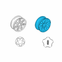 OEM 2005 Lincoln Navigator Spare Wheel Diagram - 5L7Z-1007-AA