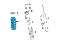 OEM Acura MDX Spring, Rear Right Diagram - 52441-TYA-A11