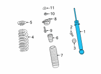 OEM 2022 Acura MDX Damper Unit, Right Rear Diagram - 52611-TYA-A03