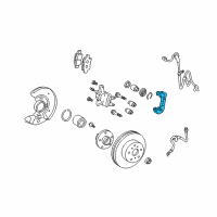 OEM 2009 Scion xD Caliper Mount Diagram - 47722-12A10