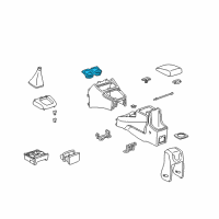 OEM 2003 Toyota RAV4 Cup Holder Diagram - 55620-42031-E0