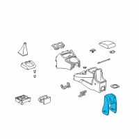 OEM 2002 Toyota RAV4 Cup Holder Diagram - 55630-42010-B1