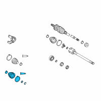 OEM Toyota Matrix Inner Boot Diagram - 04437-01010