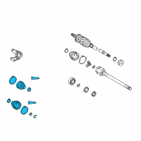 OEM 2010 Toyota Matrix Outer CV Joint Boot Diagram - 04427-01020