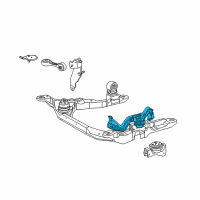 OEM 1998 Mercury Sable Support Assembly Diagram - F6DZ-6A025-A