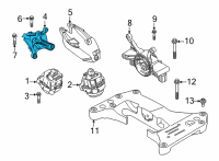 OEM 2022 BMW M4 ENGINE SUPPORTING BRACKET, R Diagram - 22-11-8-053-542