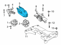 OEM 2022 BMW M4 ENGINE SUPPORTING BRACKET, L Diagram - 22-11-8-053-548