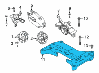 OEM 2021 BMW M4 TRANSMISSION CROSS MEMBER Diagram - 22-31-8-058-629