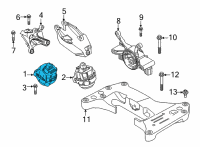 OEM 2022 BMW M4 ENGINE MOUNT, RIGHT Diagram - 22-11-9-503-432