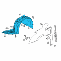 OEM 2015 Cadillac ELR Liner Asm-Front Wheelhouse Diagram - 23151538