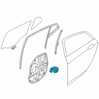 OEM 2013 Kia Optima Motor Assembly-Power Window Regulator Diagram - 834602T000