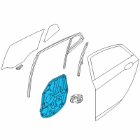 OEM 2012 Kia Optima Panel Assembly-Rear Door Module Diagram - 834714C000