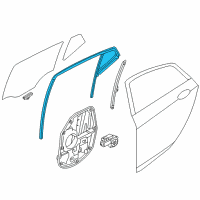 OEM 2013 Kia Optima Run Assembly-Rear Door Window Glass Diagram - 835314C000