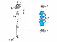OEM 2021 Nissan Rogue SPRING - REAR SUSPENSION Diagram - 55020-6RA1C