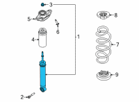 OEM 2021 Nissan Rogue Shock Absorber Kit-Rear Diagram - E6210-6RR0E