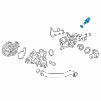 OEM Honda Accord Sensor Assembly, Water Temperature (Panasonic) Diagram - 37870-RWC-A01