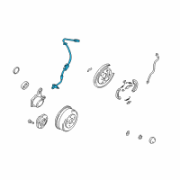 OEM 2004 Hyundai Santa Fe Sensor-Abs Rear Wheel , RH Diagram - 95640-26000