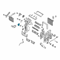 OEM 2018 Hyundai Santa Fe Sport Temperature Actuator Motor Assembly, Left Diagram - 97159-4R150