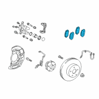 OEM Toyota Prius AWD-e Front Pads Diagram - 04465-47080