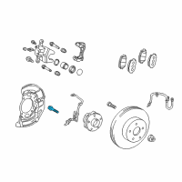 OEM 2016 Toyota Prius Hub Assembly Mount Bolt Diagram - 90105-A0391
