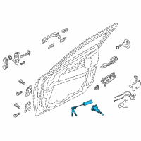 OEM 2020 Kia Stinger Door Key Sub Set, Left Diagram - 81970J5A00