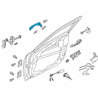 OEM 2020 Kia Stinger Door Outside Handle Assembly Diagram - 82661J5210