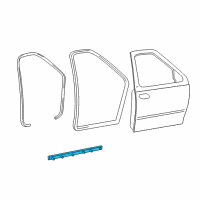 OEM 2002 Ford Expedition Lower Weatherstrip Diagram - F75Z-7820758-BB