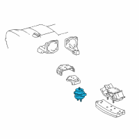 OEM 2005 Lexus GS300 Insulator, Engine Mounting, Front Diagram - 12361-46190