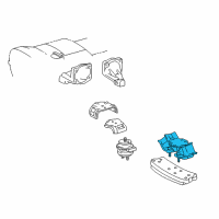 OEM Lexus IS300 Insulator, Engine Mounting, Rear NO.1 Diagram - 12371-46230