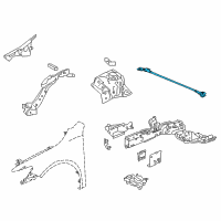 OEM 2016 Acura TLX Bar Complete, Front Tower Diagram - 74180-TZ3-A00