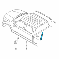 OEM 2020 Ford F-150 Rear Molding Diagram - FL3Z-15255A35-AA