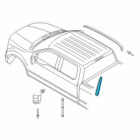 OEM 2017 Ford F-250 Super Duty Rear Molding Diagram - FL3Z-15255A35-AA