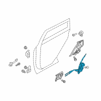 OEM 2011 Nissan Juke Rear Left Driver Door Lock Actuator Diagram - 82501-1KA2A