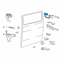 OEM 1995 Dodge B3500 Door Hinge Arm Diagram - 4217644