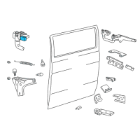 OEM 1996 Dodge B1500 Body Half Hinge Diagram - 4498159