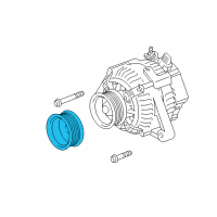 OEM 2005 Toyota RAV4 Pulley Diagram - 27411-0H010