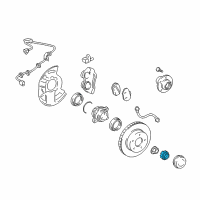 OEM 2012 Toyota FJ Cruiser Grease Cap Cover Diagram - 43525-35010