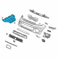 OEM Jeep Grand Cherokee Belly Pan-Front Diagram - 68272332AD